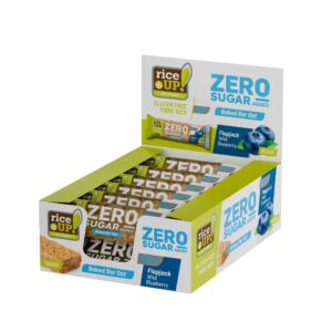 RiceUP! Zero Sugar Овесен бар БЕЗ ГЛУТЕН и БЕЗ ДОБАВЕНА ЗАХАР с боровинки, 12х70g